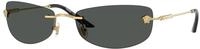 Versace Herren Versace VE2279 100287 Sonnenbrillen Metall Gold Grau Quadratisch