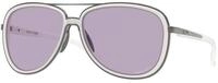 Oakley Damen Oakley OO4129 SPLIT TIME 412929 Sonnenbrillen Metall Wei&szlig; Rund Normal