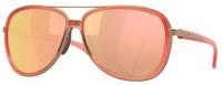 Oakley Damen Oakley OO4129 SPLIT TIME 412930 Sonnenbrillen Metall Rosa Gold Rund
