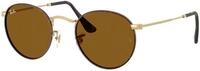 Ray - Ban Herren Ray - Ban RB3447 ROUND METAL 927533 Sonnenbrillen Metall Havanna