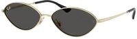 Ray - Ban Unisex Ray - Ban RB3757 KAI 921387 Sonnenbrillen Metall Gold Grau Rund