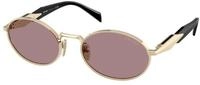 Prada Damen Prada PR 65ZS ZVN20I Sonnenbrillen Metall Gold Braun Rund Normal