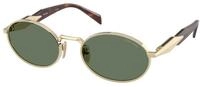 Prada Damen Prada PR 65ZS ZVN70L Sonnenbrillen Metall Gold Gr&uuml;n Rund Normal