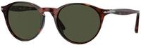 Persol Herren Persol PO3092SM 901531 Sonnenbrillen Acetat Schildkr&ouml;te Gr&uuml;n Rund