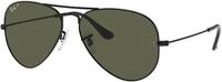 Ray - Ban Unisex Ray - Ban RB3025 AVIATOR 002/58 Sonnenbrillen Metall Schwarz Gr&uuml;n