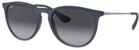 Ray - Ban Damen Ray - Ban RB4171 ERIKA 60028G Sonnenbrillen Injiziert Blau Grau