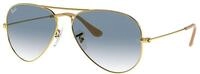 Ray - Ban Unisex Ray - Ban RB3025 AVIATOR 001/3F Sonnenbrillen Metall Gold Blau Pilot
