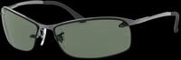 Ray - Ban Herren Ray - Ban RB3183 RB3183 004/71 Sonnenbrillen Metall Grau Gr&uuml;n