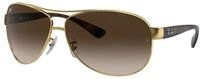 Ray - Ban Herren Ray - Ban RB3386 RB3386 001/13 Sonnenbrillen Stahl Gold Braun Pilot