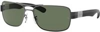 Ray - Ban Herren Ray - Ban RB3522 004/71 Sonnenbrillen Metall Grau Gr&uuml;n Quadratisch