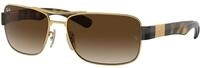 Ray - Ban Herren Ray - Ban RB3522 001/13 Sonnenbrillen Metall Gold Braun Quadratisch