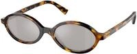 Miu Miu Damen Miu Miu MU 04ZS VAU07F Sonnenbrillen Acetat Schildkr&ouml;te Grau Rund