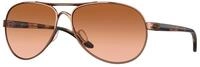 Oakley Damen Oakley OO4079 FEEDBACK 407901 Sonnenbrillen Metall Gold Braun Rund
