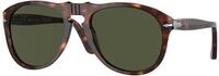 Persol Herren Persol PO0649 24/31 Sonnenbrillen Acetat Schildkr&ouml;te Gr&uuml;n Pilot