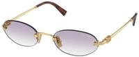 Miu Miu Damen Miu Miu MU A54S 5AK04O Sonnenbrillen Metall Gold Grau Rund Normal