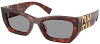 Miu Miu Damen Miu Miu MU 09WS 21C40O Sonnenbrillen Acetat Schildkr&ouml;te Grau