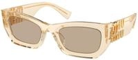 Miu Miu Damen Miu Miu MU 09WS 11T40F Sonnenbrillen Acetat Braun Braun Quadratisch