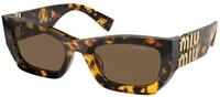 Miu Miu Damen Miu Miu MU 09WS VAU06B Sonnenbrillen Acetat Schildkr&ouml;te Braun