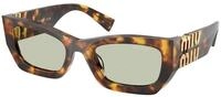 Miu Miu Damen Miu Miu MU 09WS 14L50O Sonnenbrillen Acetat Schildkr&ouml;te Gr&uuml;n
