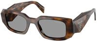 Prada Damen Prada PR 17WS 20D50Q Sonnenbrillen Acetat Havanna Grau Quadratisch Normal