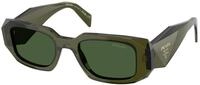 Prada Damen Prada PR 17WS 19Z1I0 Sonnenbrillen Acetat Gr&uuml;n Gr&uuml;n Quadratisch Normal