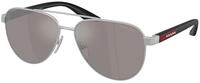 Prada Linea Rossa Herren Prada Linea Rossa PS A52S 18X80I Sonnenbrillen Metall Grau