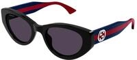 Gucci Damen Gucci GG1862S 004 Sonnenbrillen Acetat Schwarz Violett Cat Eye