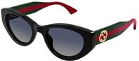 Gucci Damen Gucci GG1862S 005 Sonnenbrillen Acetat Schwarz Grau Cat Eye