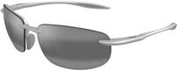 Maui Jim Unisex Maui Jim MJ0676S 002 Sonnenbrillen Injiziert Silber Grau Quadratisch