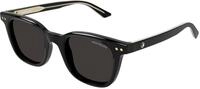 Montblanc Herren Montblanc MB0320S 001 Sonnenbrillen Acetat Schwarz Grau Rund