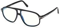 TOM FORD Herren TOM FORD FT6082-B 001 Optische Fassungen Acetat Schwarz Quadratisch