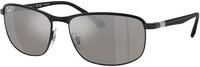 Ray - Ban Unisex Ray - Ban RB3671CH CHROMANCE 186/5J Sonnenbrillen Metall Schwarz