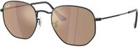 Ray - Ban Unisex Ray - Ban RB3548N HEXAGONAL 002/93 Sonnenbrillen Stahl Schwarz Braun