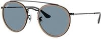 Ray - Ban Unisex Ray - Ban RB3647N 9279R5 Sonnenbrillen Metall Schwarz Blau Rund