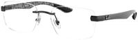 Ray - Ban Unisex Ray - Ban RX8423 2509 Optische Fassungen Metall Schwarz Transparent