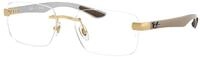 Ray - Ban Unisex Ray - Ban RX8423 2500 Optische Fassungen Metall Gold Transparent