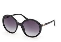 Guess Damen Guess GU00281 01B Sonnenbrillen Injiziert Schwarz Rauch Rund Normal