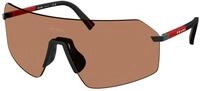 Prada Linea Rossa Herren PS B50S 1BO20D Sonnenbrillen Metall Schwarz Braun