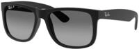 Ray - Ban Herren Ray - Ban RB4165 JUSTIN 622/T3 Sonnenbrillen Injiziert Schwarz Grau