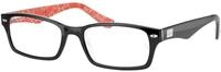 Ray - Ban Unisex Ray - Ban RX5206 2479 Optische Fassungen Acetat Schwarz Transparent