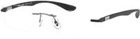Ray - Ban Unisex Ray - Ban RX8724 1128 Optische Fassungen Titan Grau Transparent