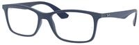 Ray - Ban Unisex Ray - Ban RX7047 5450 Optische Fassungen Injiziert Blau Transparent