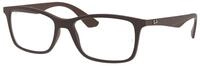Ray - Ban Unisex Ray - Ban RX7047 5451 Optische Fassungen Injiziert Braun Transparent