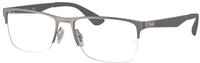 Ray - Ban Unisex Ray - Ban RX6335 2855 Optische Fassungen Metall Grau Transparent