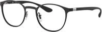Ray - Ban Unisex Ray - Ban RX6355 2503 Optische Fassungen Metall Schwarz Transparent