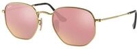 Ray - Ban Unisex Ray - Ban RB3548N HEXAGONAL 001/Z2 Sonnenbrillen Metall Gold Kupfer