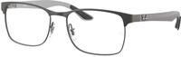 Ray - Ban Unisex Ray - Ban RX8416 2620 Optische Fassungen Metall Grau Transparent