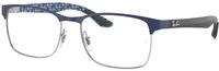 Ray - Ban Unisex Ray - Ban RX8416 3016 Optische Fassungen Metall Blau Transparent
