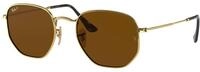Ray - Ban Unisex Ray - Ban RB3548N HEXAGONAL 001/57 Sonnenbrillen Metall Gold 