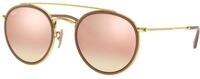 Ray - Ban Unisex Ray - Ban RB3647N 001/7O Sonnenbrillen Metall Gold Braun Rund...